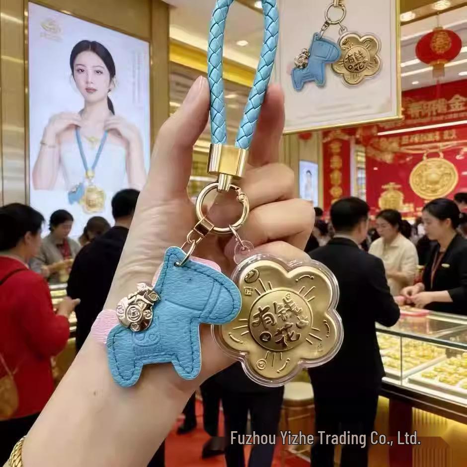 Year of the Horse 999 Pure Gold Keyring & Phone Lanyard Pendant