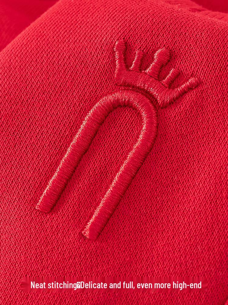 GAGN Women's Red Korean Style High Waist Long Pants - Plus Size Casual 2025