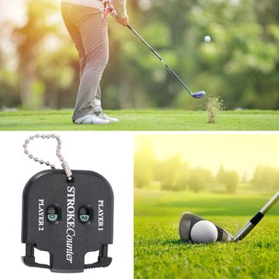 Golf Scorer Mini Handlicher Golfschlagzähler Schlagschlag Putt Punktezähler Zweistelliger Scoring Keeper mit Schlüsselanhänger Golftraining Golfzubehör