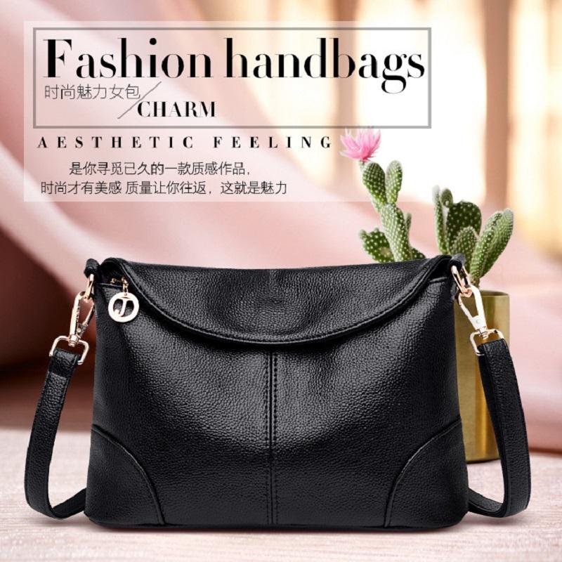 2026 New Fashi Women's crossbody Bag soft PU Leather single-shoulder bag small square bag for middle-aged mothers