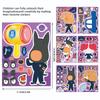 8 Blatt Cartoon Hund Sheriff Gesicht machen Puzzle Aufkleber Kinder Gestalte dein eigenes DIY-Spiel Kinder Puzzle Lernspielzeug