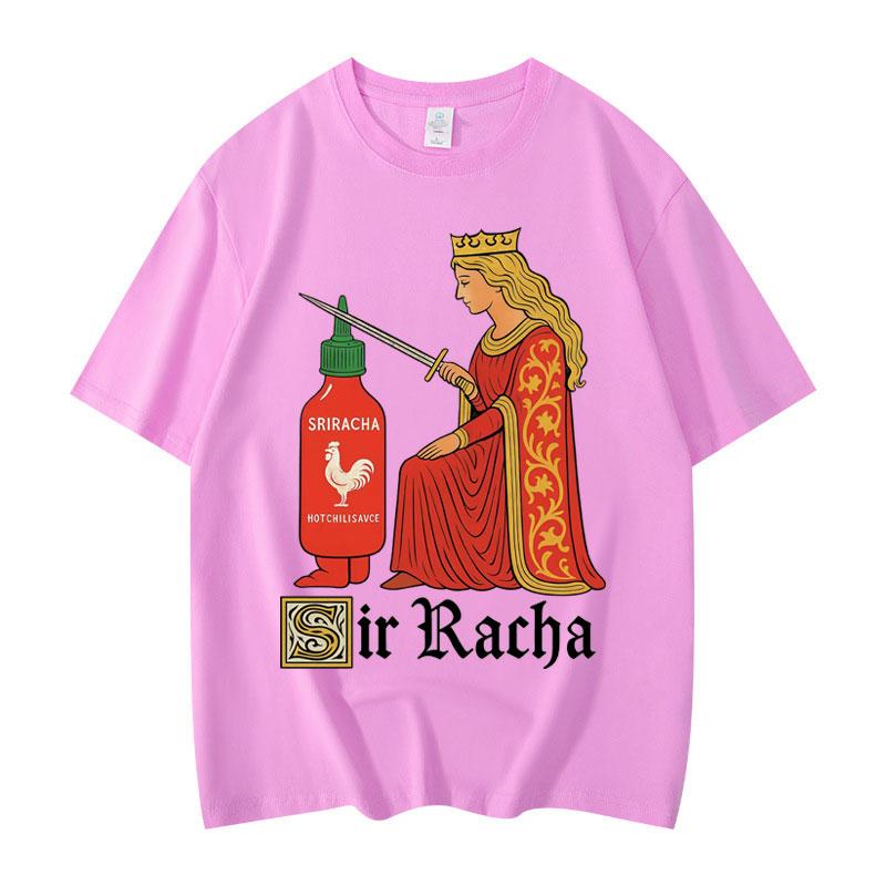 

Sir Racha Funny Meme T-shirt Men Women Clothing Y2k Fashion Short Sleeve T-shirts Summer High Quality Cotton Oversized T Shirt 4XL