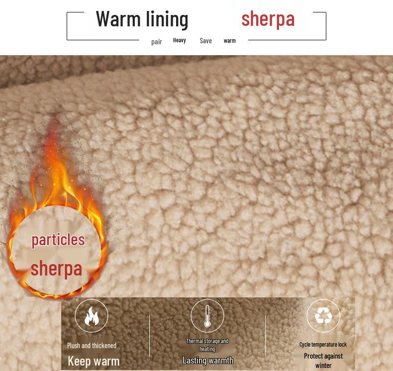 Herren Winter Cordjacke mit Samt, Lammwolle und Stehkragen - Trendige und dicke Mode für Freizeitkleidung