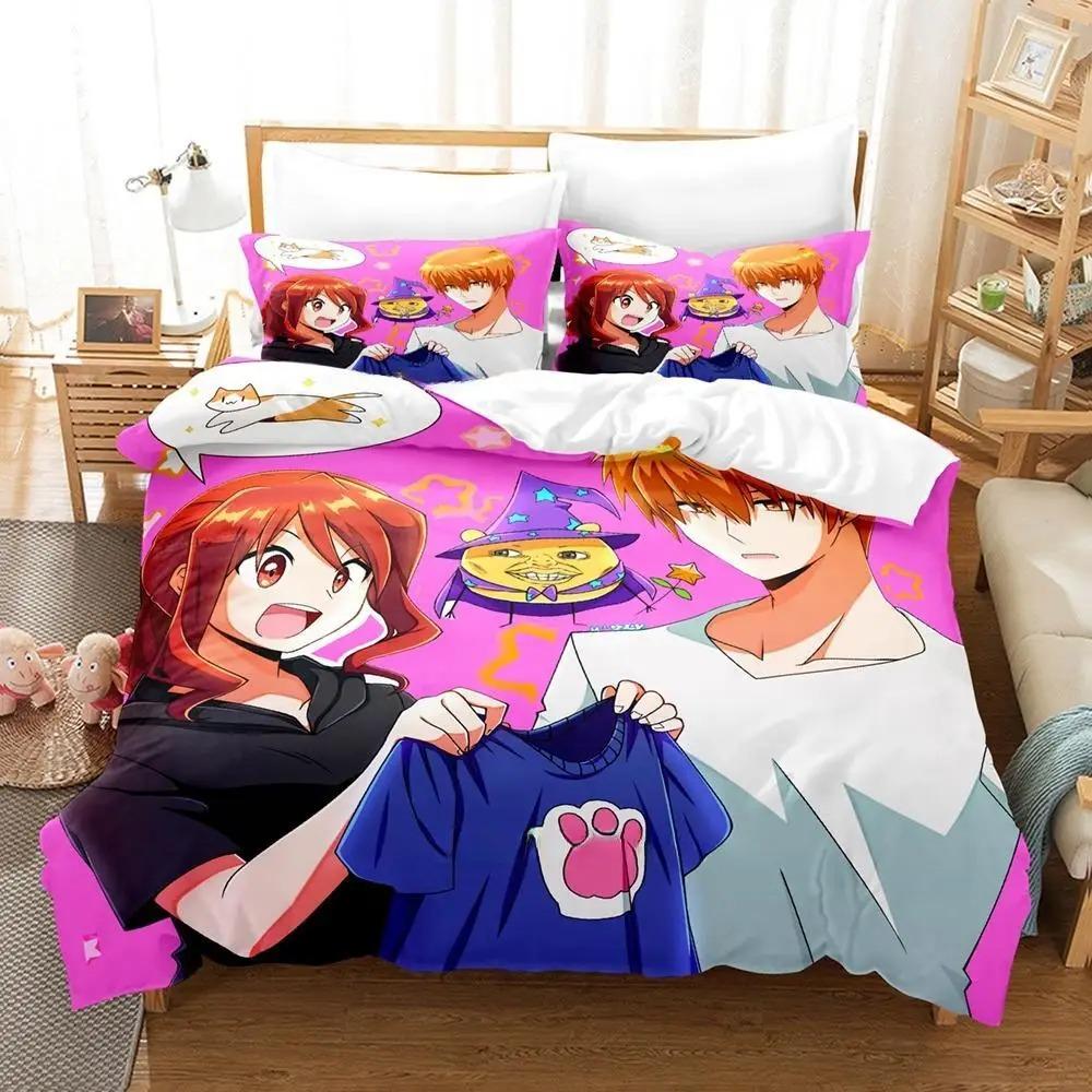 Romantic Killer Bettwäscheset Einzelbett Twin Full Queen King Size Bettset Erwachsene Kinder Schlafzimmer Bettbezugsets 3D Anime