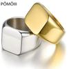 Ny ankomst Herre Ring Herre Dominerende Business Ring Type Blank Firkantet Luksussmykker for Menn