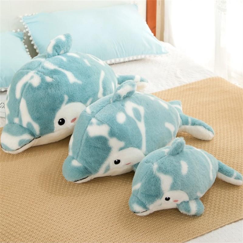Cute Dolphin Plush Toy For Girls Large Size Stuffed Animal Pillow Wholesale Birthday Gift