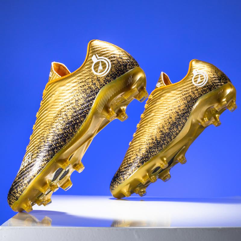 

Fashion 2025 Fashion New Men Soccer Shoes Unisex Drop Shipping Football Boots Breathable Sports Cleats Professional Outdoor Ultralight N 33 золотой