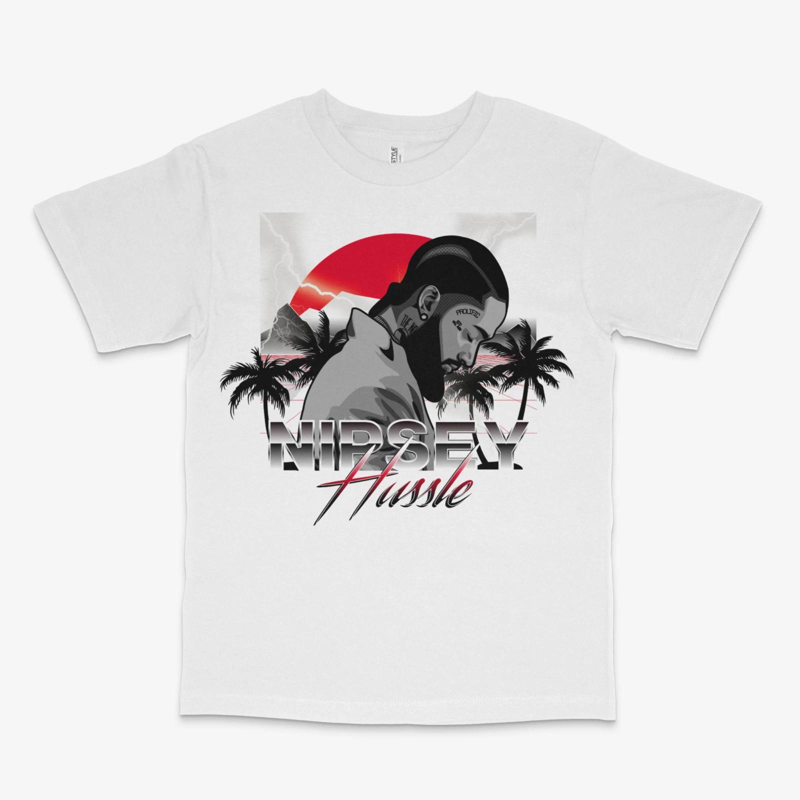 Hussel Fire Red 3s White Tee XXXXL
