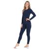Europe and the United States popular autumn and winter thermal underwear set long-sleeved women's two pieces fleece lining fleece