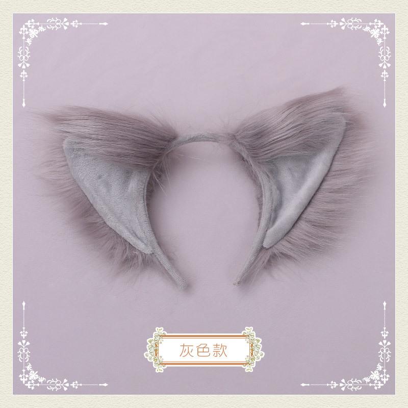 

A cute Japanese plush accessory cosplay headgear fox braid ear beast headband