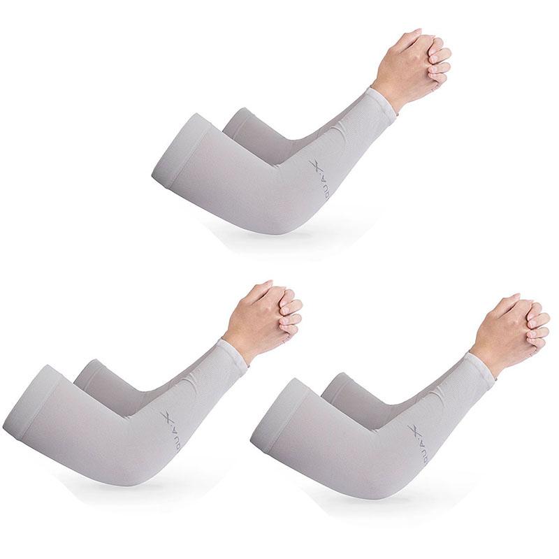 

10Pair Cool Silk Fabric Arm Guards Breathable Sun Protection Sleeves for Unisex Outdoor Cycling Running Fishing and Driving Cool One Size