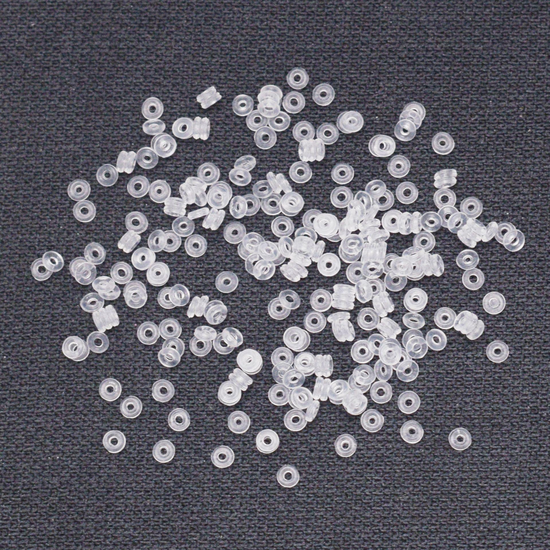 

Transparent Silicone Spacer Bracelet with Pearl Jade Beads - DIY Necklace Beading Accessories Soft Pad.