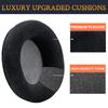 SOULWIT Replacement Ear Pads/Cushions for AKG K701, K702, Q701, Q702, K601, K612, and K712 Headphones, Soft Velour Headset Compatible, Black