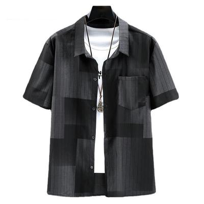 Oversized Men's Short Sleeved Shirt with Extra Fat