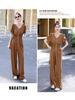 Summer 2024 Women's Two-Piece Suit: Chic Casual Tops & Wide-Leg Pants