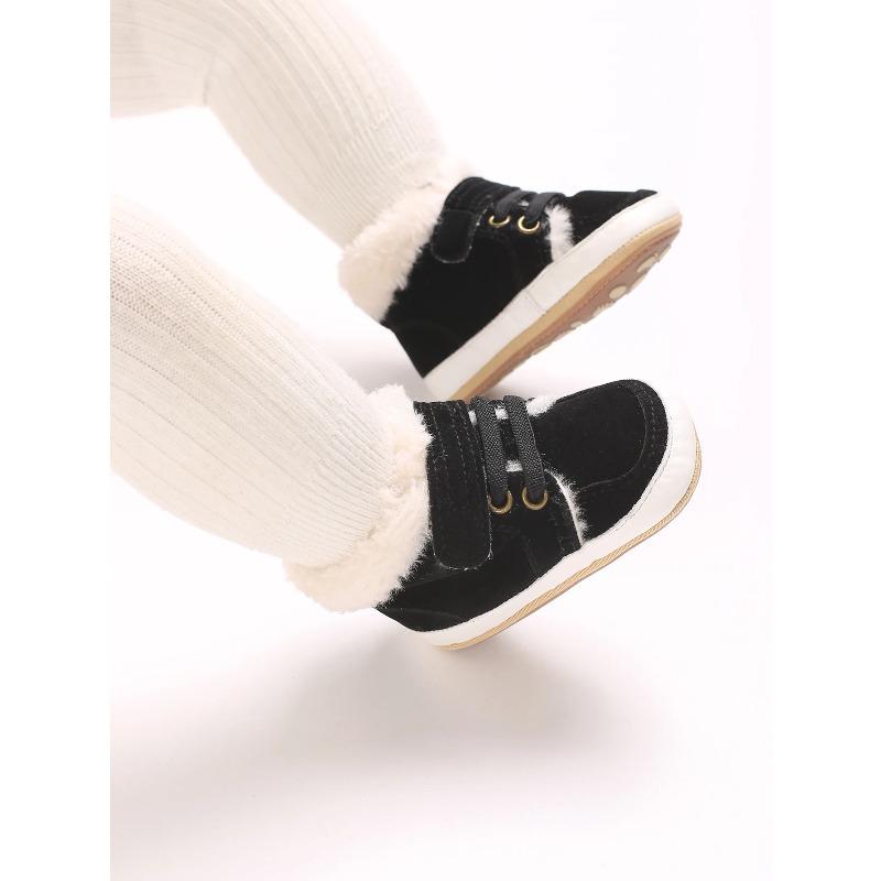Baby Winter Boots Soft Snow Shoes Toddlers Warm First Walkers Solid Color Design