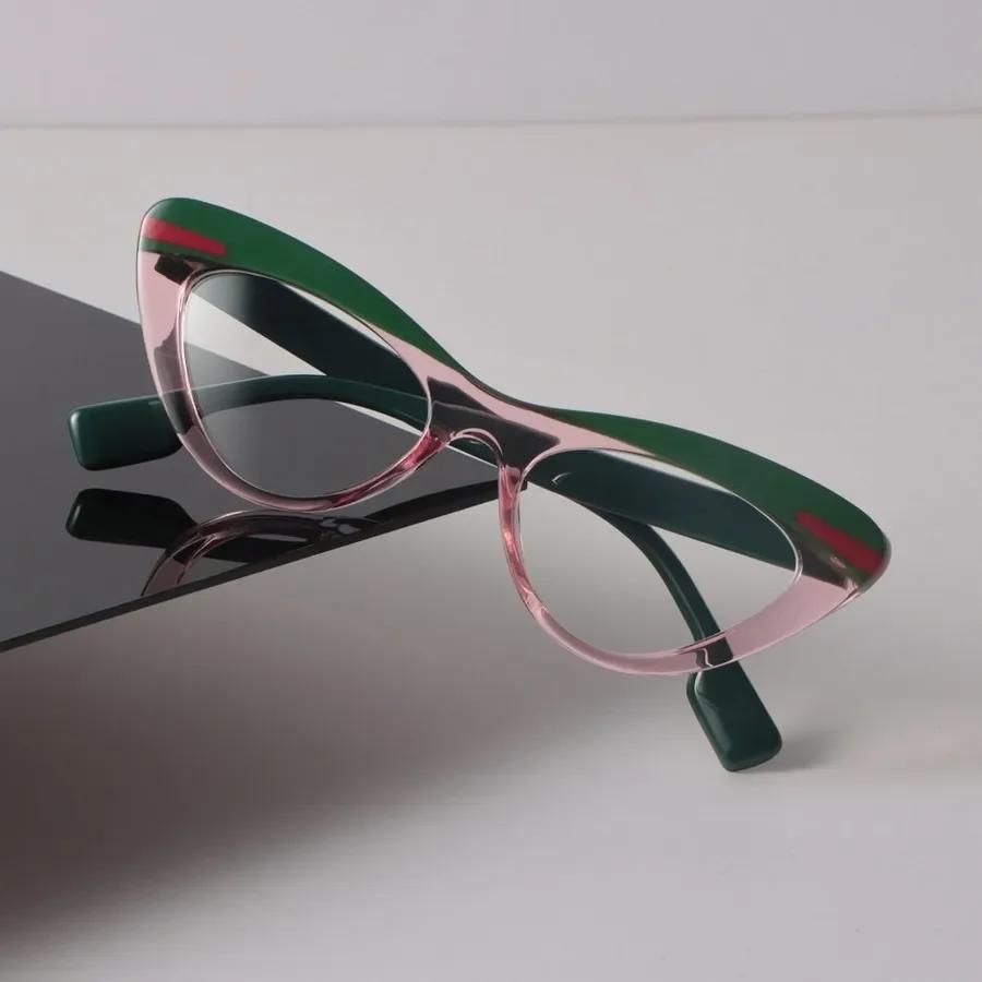 High Quality Luxury Cat Eye Frame Eyeglass Women Men Minimalist Transparent Glasses Cool Clear Lens Frame Glasses Oculos