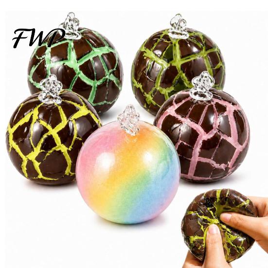 Adults Relaxation Toy Wax Cracking Ball Squeeze Toy, Crispy Chocolate Stress Relief Portable Slow Rising Fidget with Crackable Texture, Party