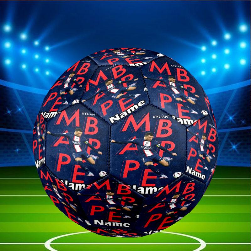 Personalisierter Kylian Mbappe Fußball mit individuellem Namen, Größe 5, für Training & Spiel, für Teams, zum Kicken, Geschenk für Fußballfans
