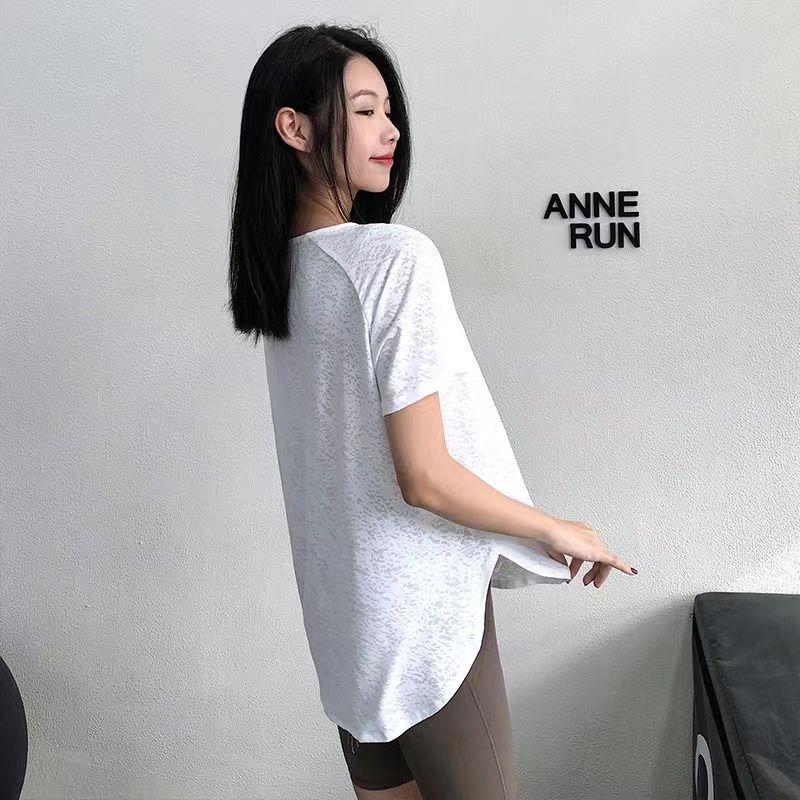 Junbie Women s V-Neck Split Hem Yoga & Fitness Quick-Dry T-Shirt S