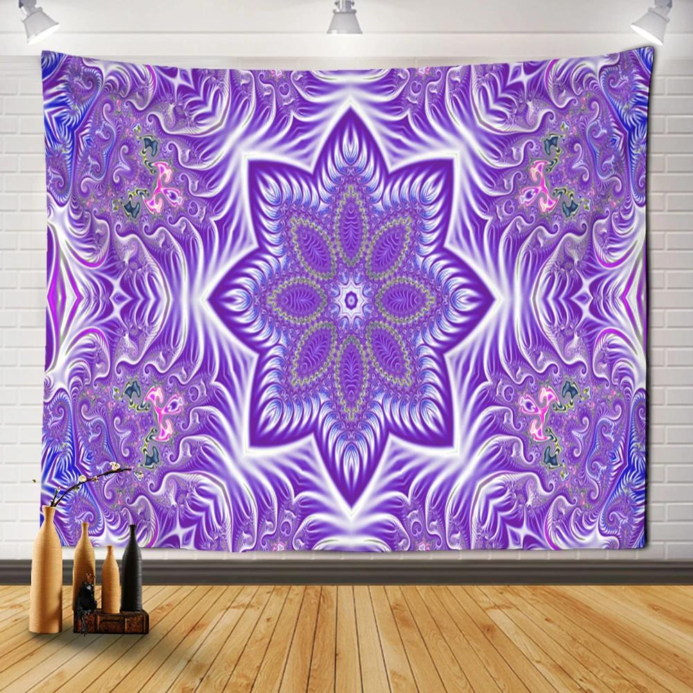 Гостиная в стиле бохо Психоделическое колдовство Общежитие Простыни Домашний декор — фото 15