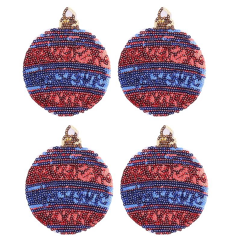 10pcs Cartoon Sequins Watermelon Fruit Drink Embroidered Patches Shells Coconut Trees Patch Clothes Decoration Sew Applique Diy