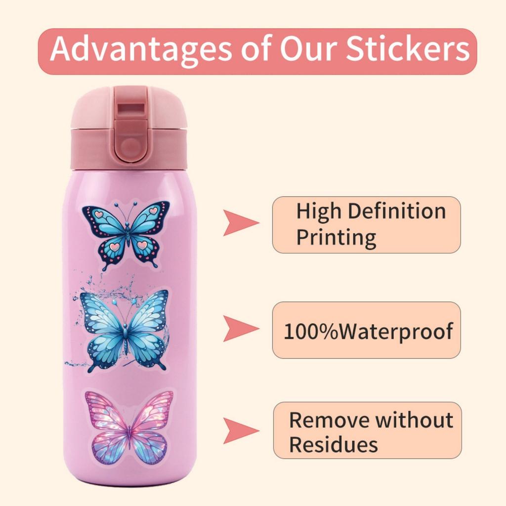 60pcs Suitcase Stickers Waterproof Stickers Scooter Computer Tablet Cartoon Decoration