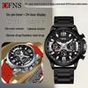 OFNS Oufanni Men's Luminous Calendar Quartz Watch with Silicone Strap