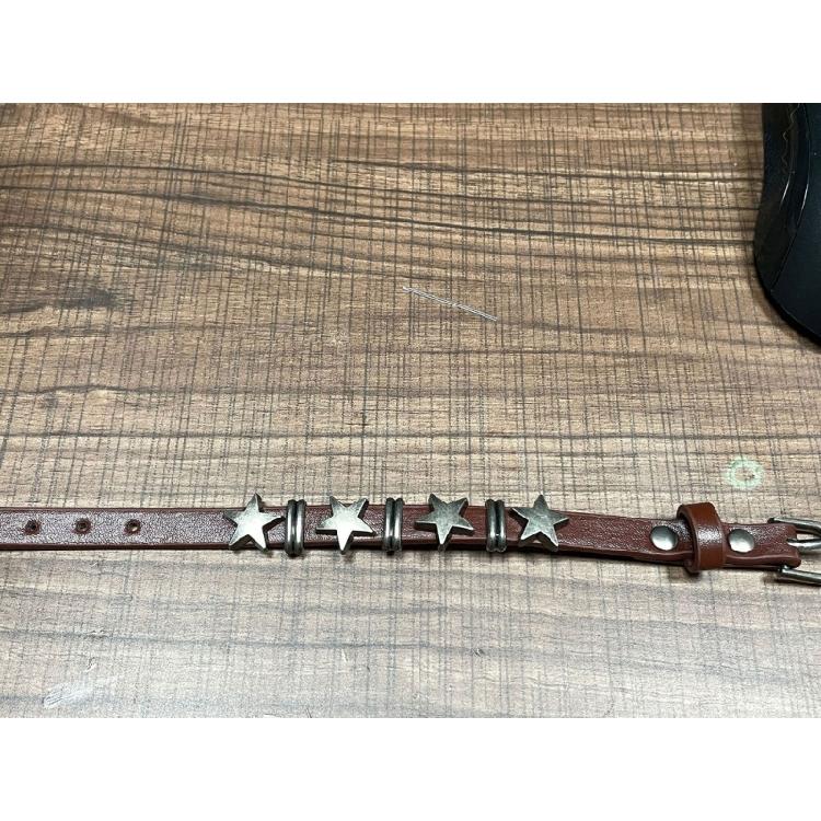 Punk Leather Spike-Bracelet Vintage Belt Buckle Bracelet Star Leather Cuff