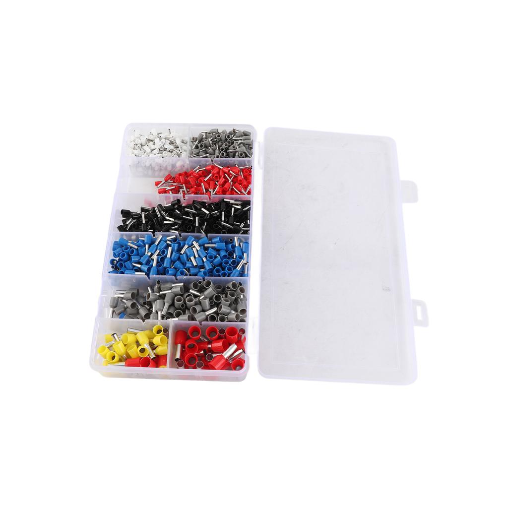 1250Pcs Electrical Terminals 0.25 To 10mm² Tube Terminals Wiring Terminal with Excellent Electric Conductivity