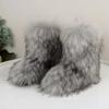 Imitation Raccoon Fur Boots Long Tube Winter Ladies Winter Imitation Fur Fox Fur Snow Boots