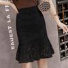 Jupe Femme Summer Skirt Womens Fishtail Skirt Apricot High Waist Lace Skirt Ruffled Hip Skirt