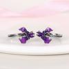 Metal lock edge flared morning glory jewelry, painted oil exquisite earrings, pastoral daily matching style