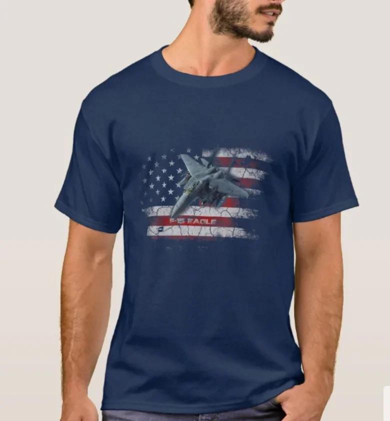

Vintage American Flag F15 Eagle Jet Fighter Pilot Veteran TShirt Summer Cotton Short Sleeve ONeck Mens T Shirt New S3XL 4XL