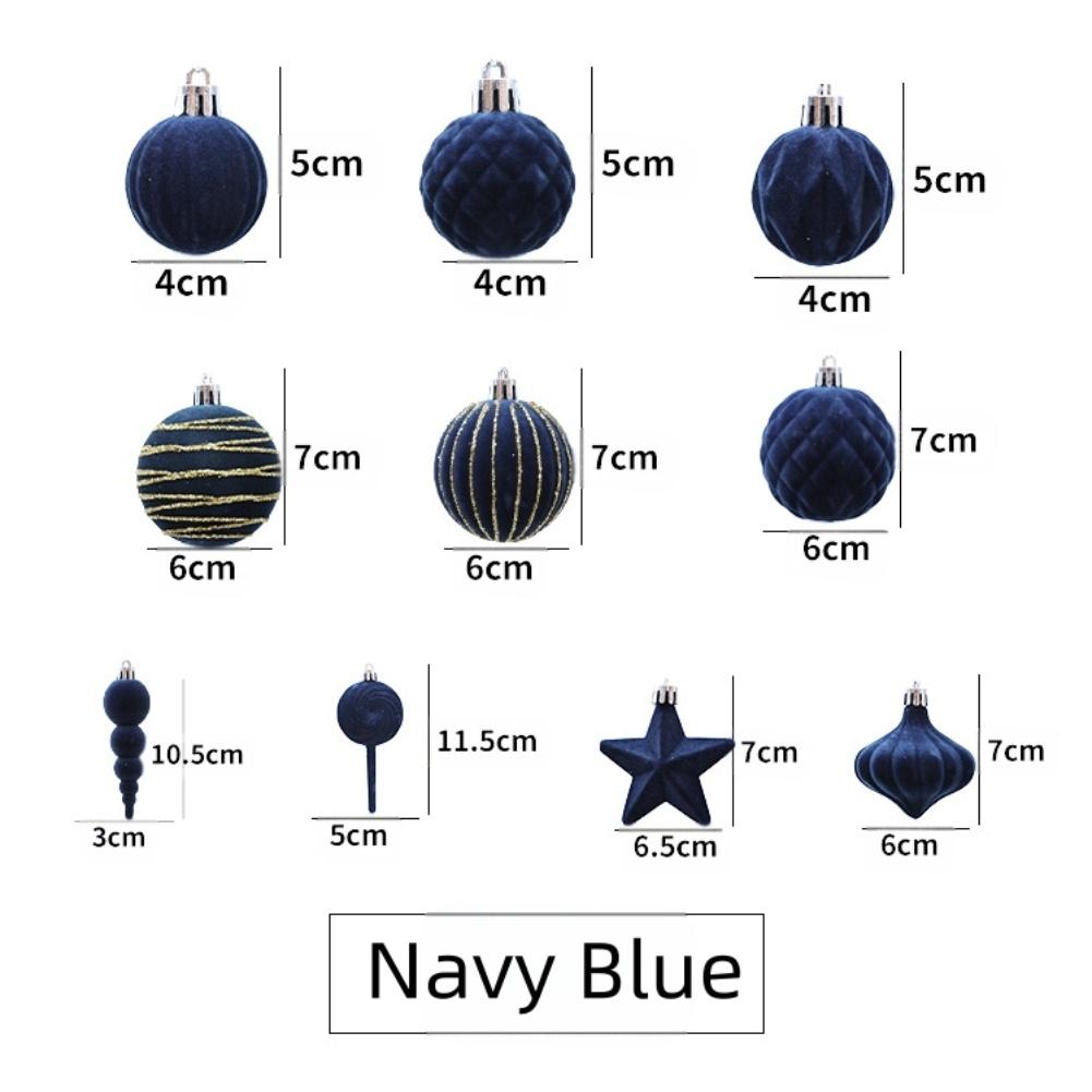 Decorative Hanging Balls Holiday Decorations Unique Aesthetic Christmas Ball Set For Decoration Celebration Blue
