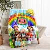 Custom Name Cocomelon Theme Printed Blanket - Perfect for Couch, Bed, Travel & Outdoor Use | Machine Washable, Cozy & Durable.
