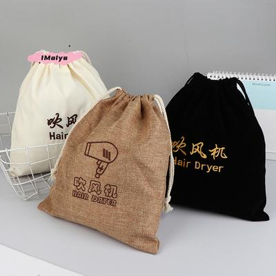 Hair Dryer Diffuser Cover with Drawstring Closure - Flocking Hair Dryer Bag Storage Belt Mouth Dust Bag for Hairdryer Accessory