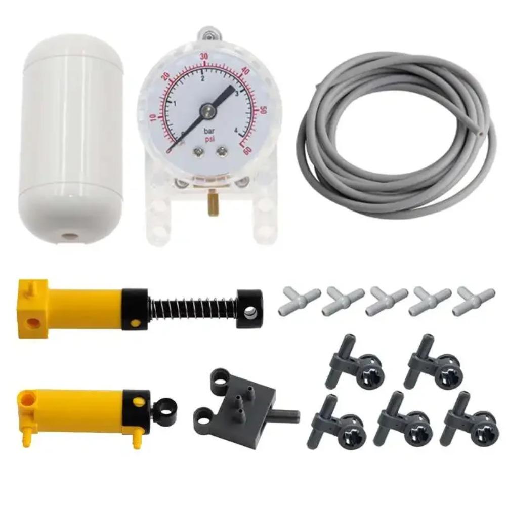 MOC Technical Hose Air Pump Tank Push Rod Putter Switch Piston Compatible With legoeds Pneumatic Parts 9641 42043 47225 61904