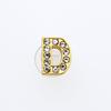 1Pcs Gold Letters Metal Shoe Charms Crystal Diamond Alloy Charms Shoes Accessories Buckle High Quality Shoes Decoration