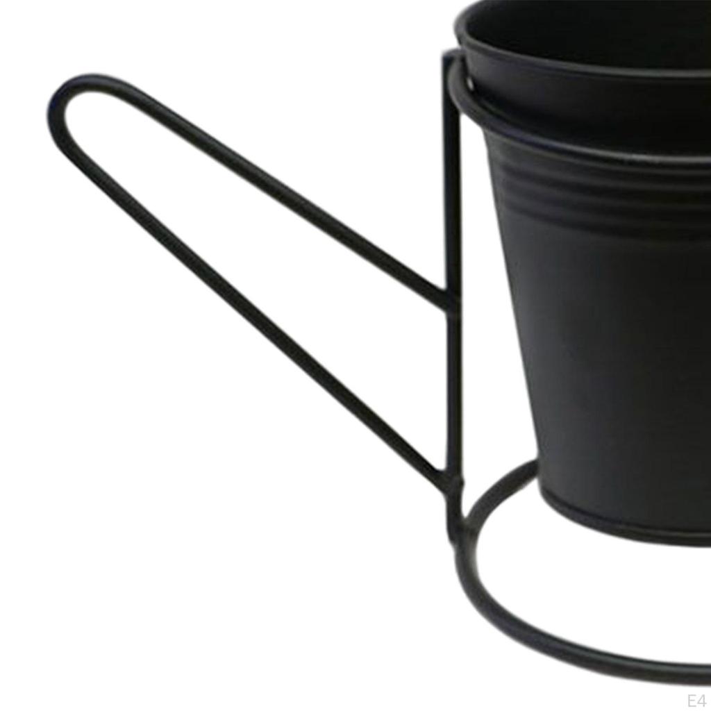 Langlebiger Blumenhalter Blumentopf Garten Pflanzgefäß Eimer Behälter Metall Vintage Für Innen