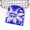 Unisex Jacquard Eye Flower Pattern Knitted Beanies Hat Fashionable Winter Warm Hiphop Bonnet Skull Hat for Men and Women