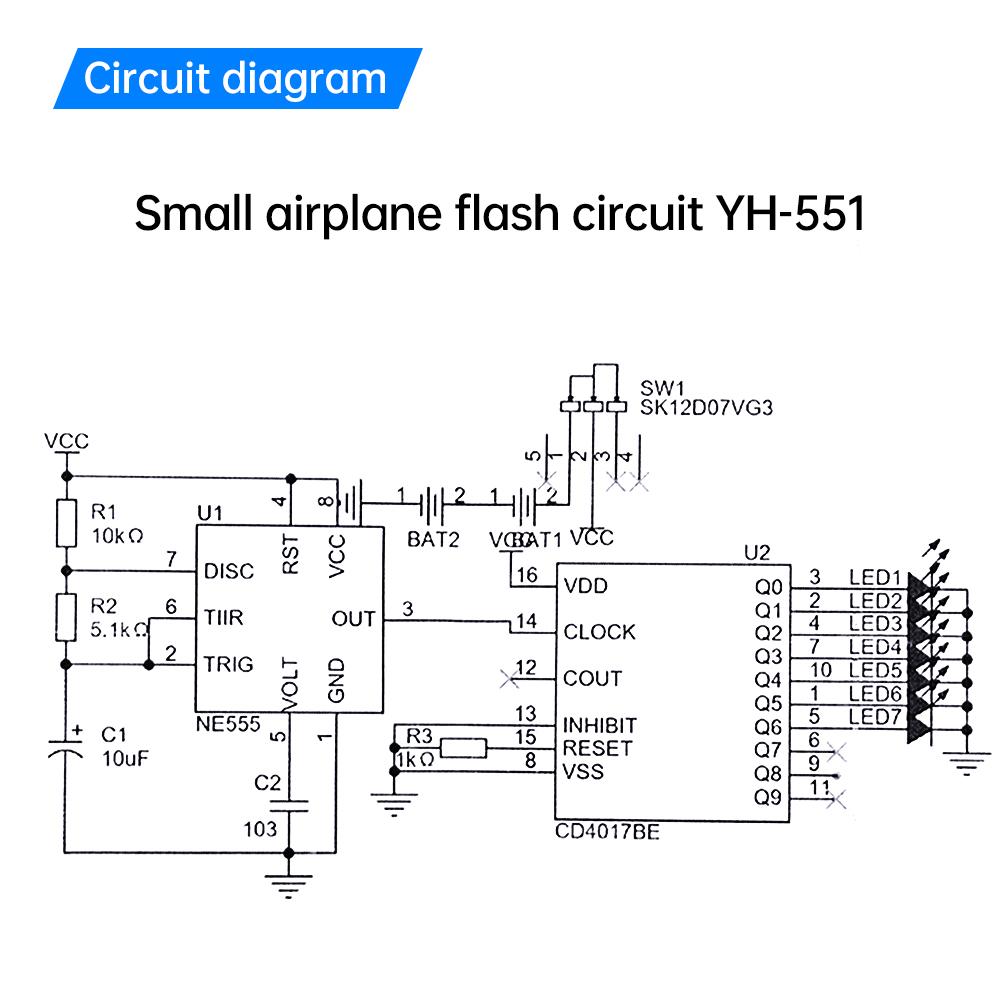 Zestaw DIY Elektronika Małych Samolotów ze Migającą Diodą CD4017 Światło Płynące PCB do Lutowania Zestaw do Praktyki Elektroniki Nauki Montażu