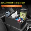 Car Armrest Storage Box Tissue Holder Cup Organizer