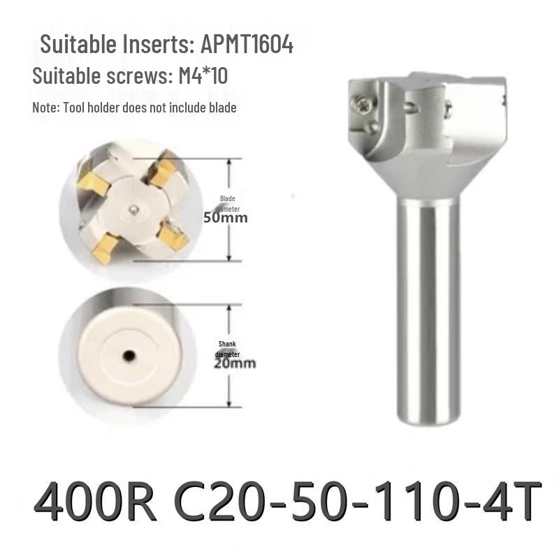 KM12 Right-Angle Milling Arbor with R0.8 Cutter Head, C20 Straight Shank, and C16 R5 Head for Turret Milling Machine
