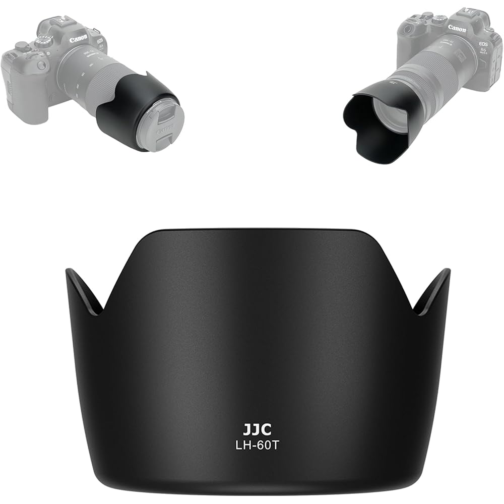 

JJC Canon ET-60 Reversible Flower Lens Hood Canon RF 75-300mm f/4-5.6/EF 75-300mm f/4-5.6 III USM...