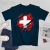 Unisex Unisex Swiss Flag Switzerland Tshirt Tees Oneck T Shirts WoUnisex Boys 100 Cotton TShirt