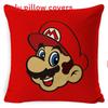 Super Bros Mario Pillow Cover Car Home Living Room Sofa Bedroom Cover Cushion