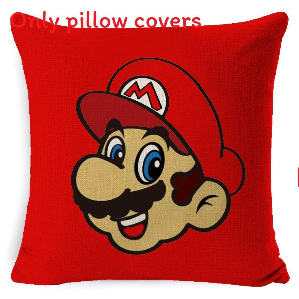 Super Bros Mario Pillow Cover Car Home Living Room Sofa Bedroom Cover Cushion