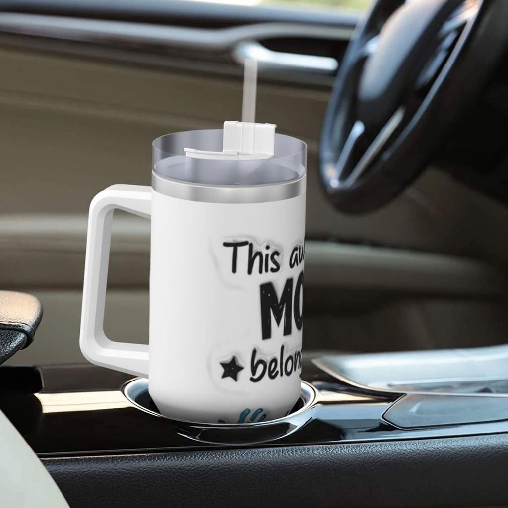 1pc 40oz Water Cup. Customize 6 Kids' Names. Tumbler for Mother's Day/festivals. Handle, Lid Included, Custom Water Bottle