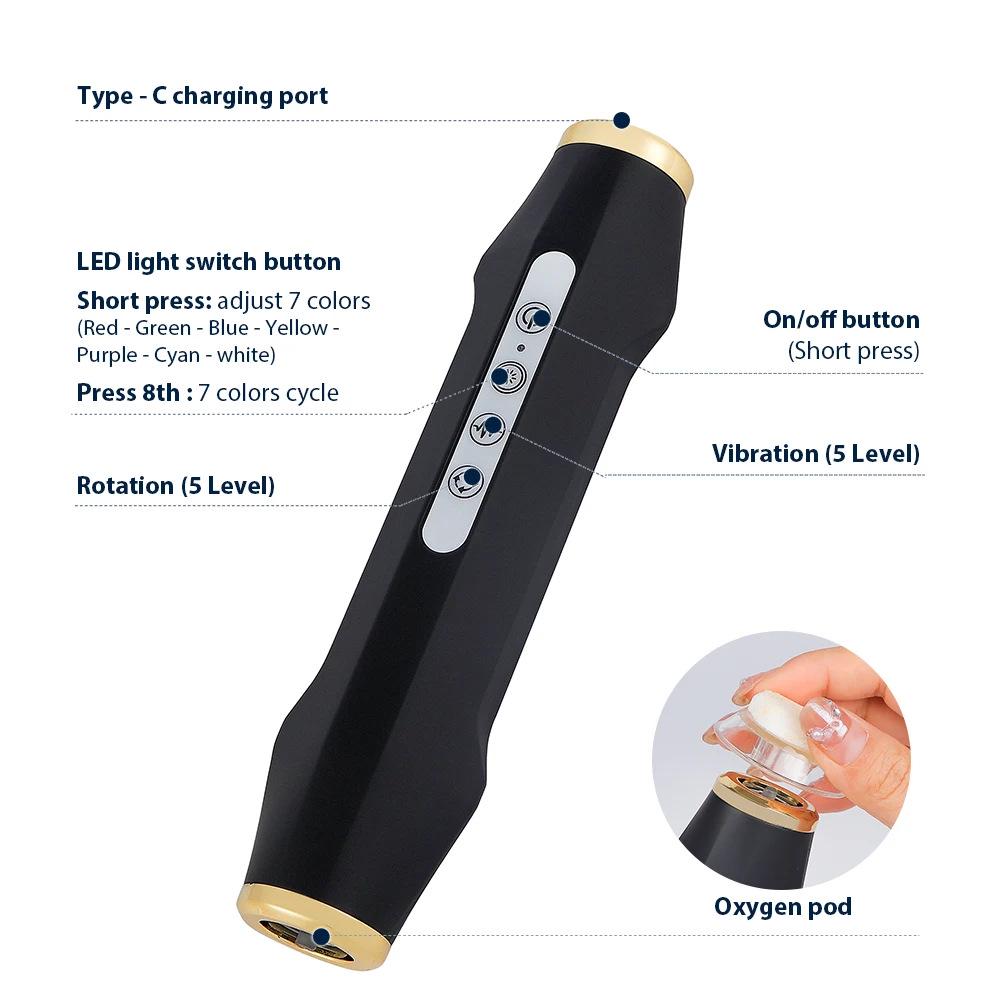 Portable Oxygenating Bubble Skin Rejuvenation Device for Home Use